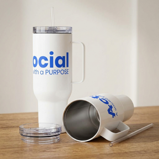 ActsSocial Insulated Travel Mug with Handle: Faith on the Go!