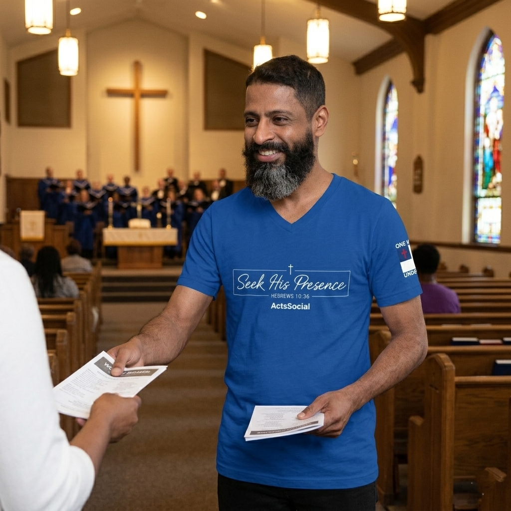 “Don’t Quit the Quest” – Seek His Presence – Hebrews 10:36 – ActsSocial Premium Unisex Tee