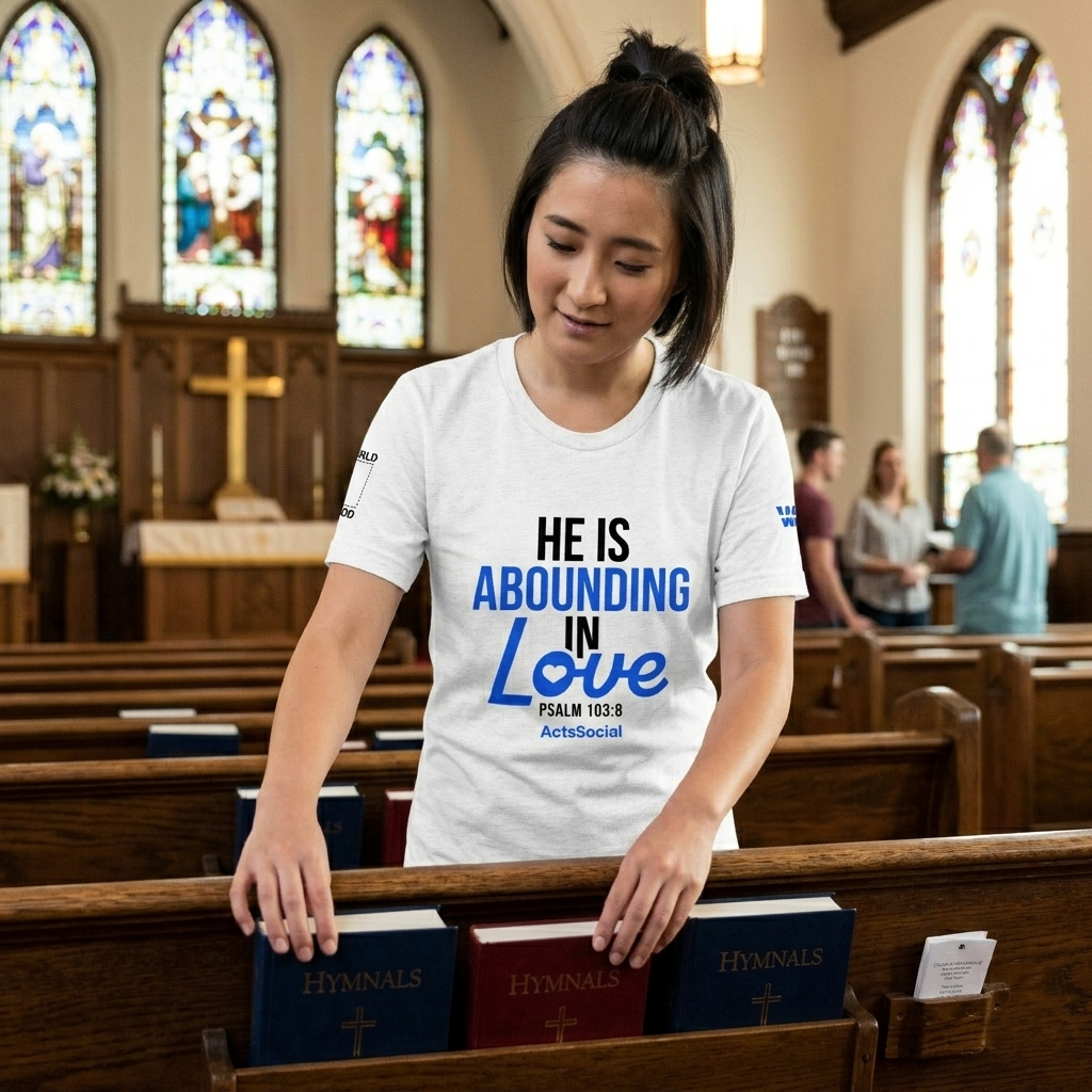 “His Love Has No Limits” – Psalm 103:8 – ActsSocial Premium Unisex Tee