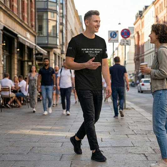 “The Harvest Is Coming” – In Due Season We Will Reap – Galatians 6:9 – ActsSocial Premium Unisex Tee